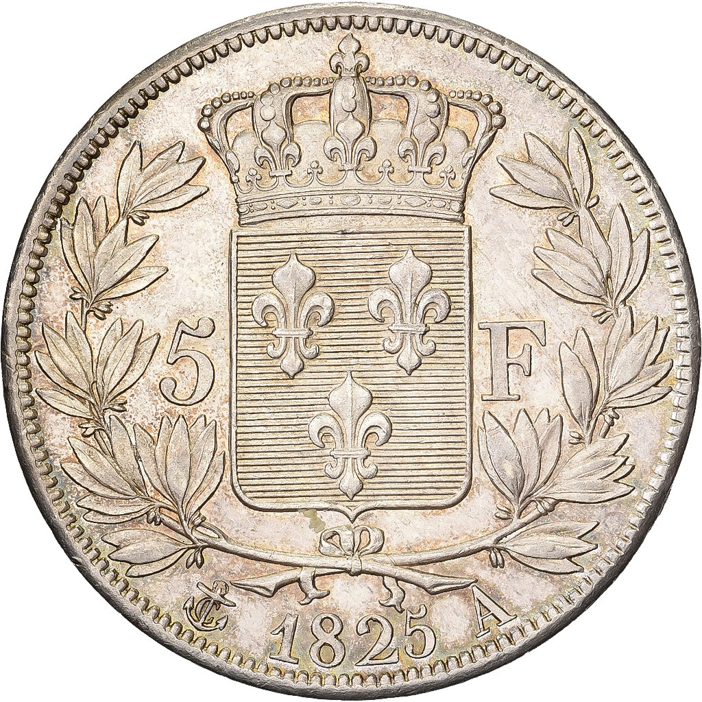 Frankrijk, Charles X, 5 Francs, 1825, Paris, Zilver, PR, Gadoury:643