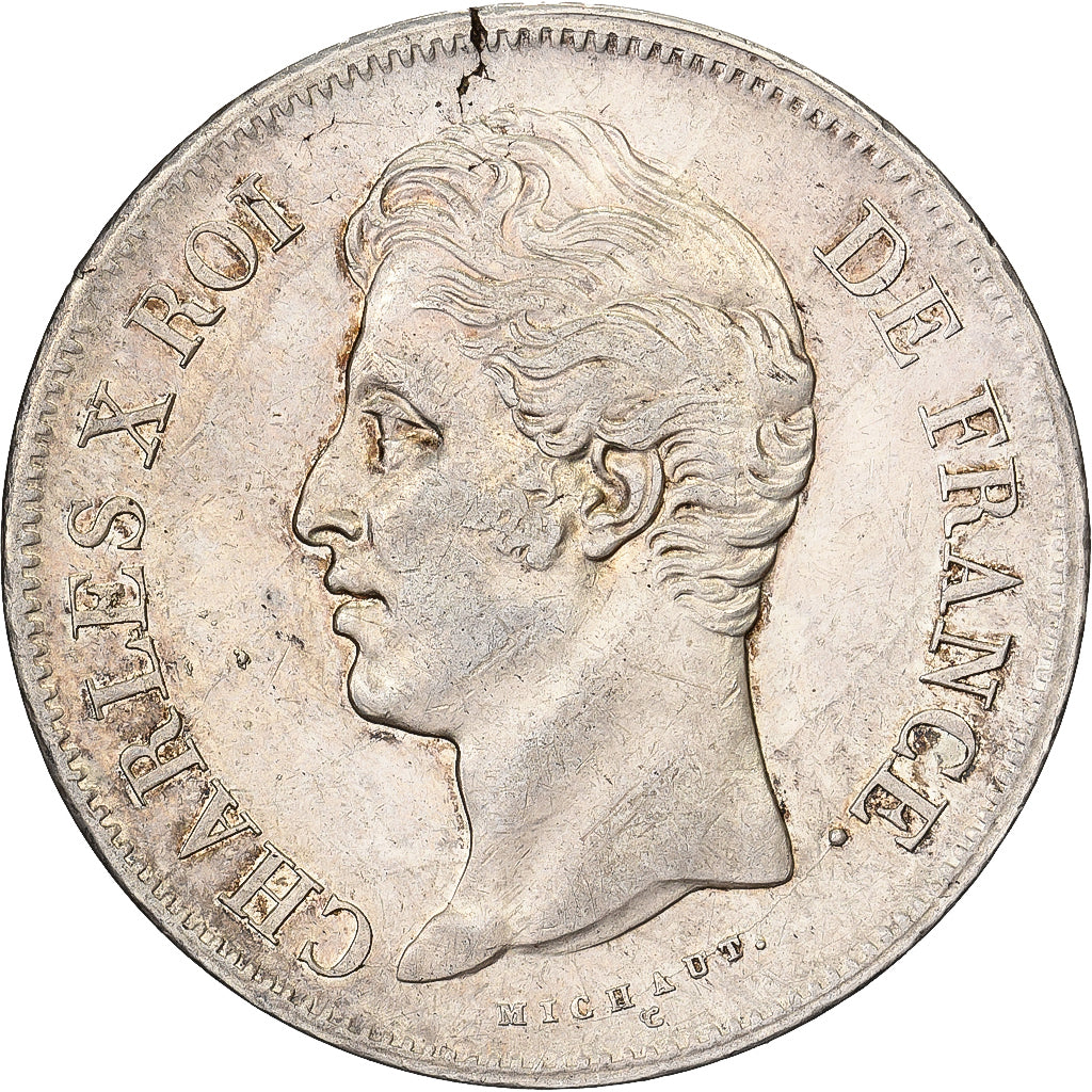 Frankrijk, Charles X, 5 Francs, 1830, Lille, Zilver, ZF+, Gadoury:644