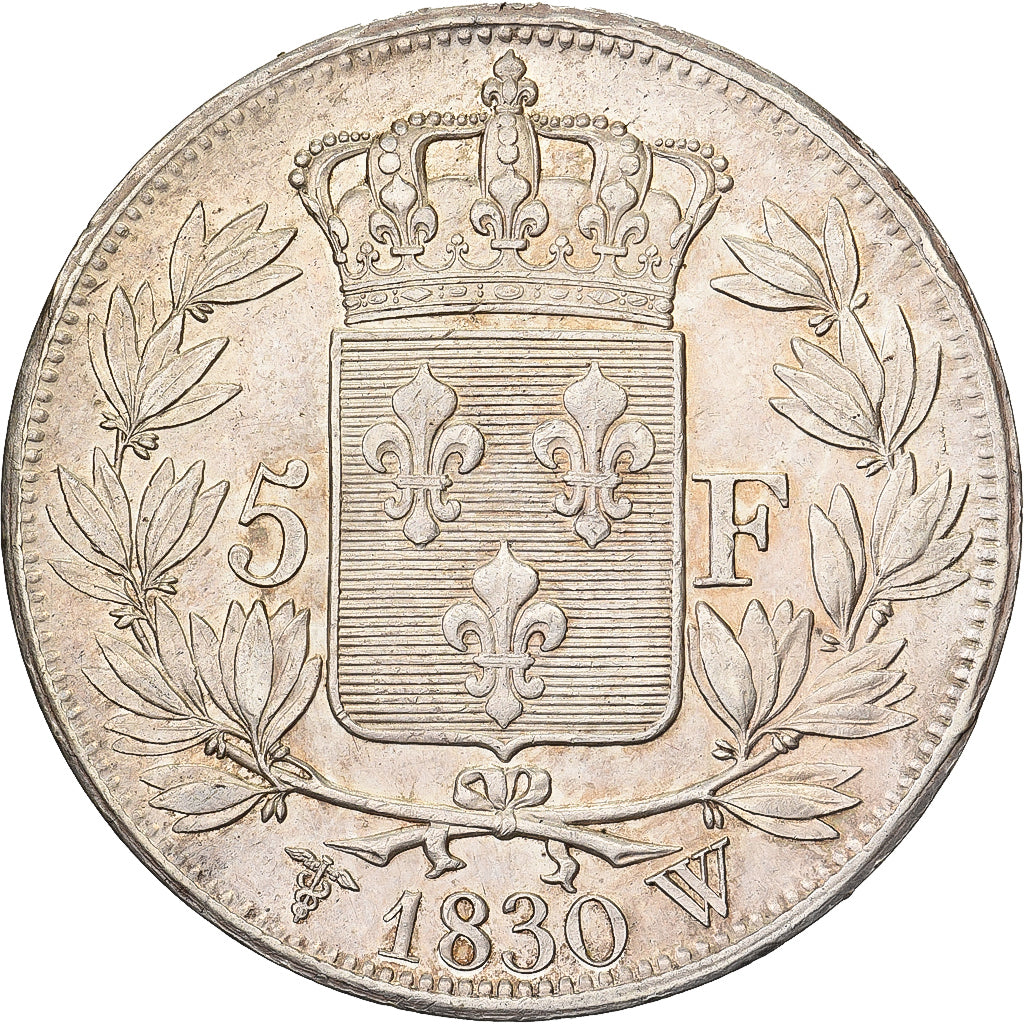 Frankrijk, Charles X, 5 Francs, 1830, Lille, Zilver, ZF+, Gadoury:644