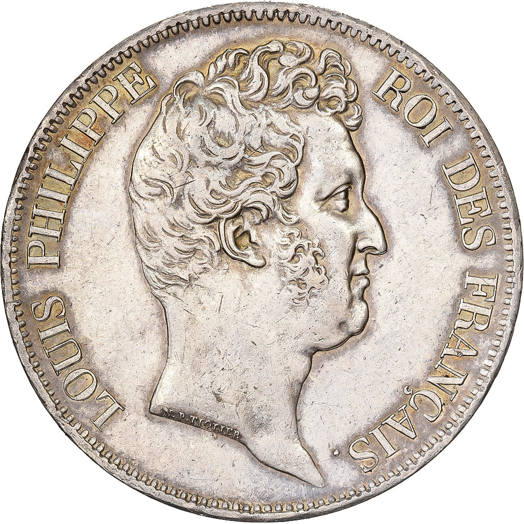 França, Louis Philippe I, 5 Francs, 1830, Lille, Without 'I', Prata, AU(50-53)