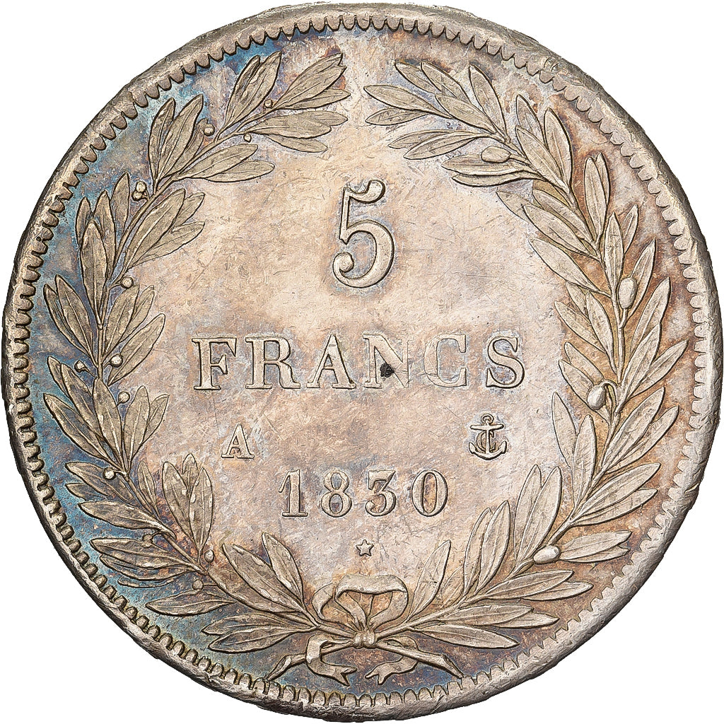 Francia, Louis Philippe I, 5 Francs, 1830, Paris, Raised edge, Plata, EBC