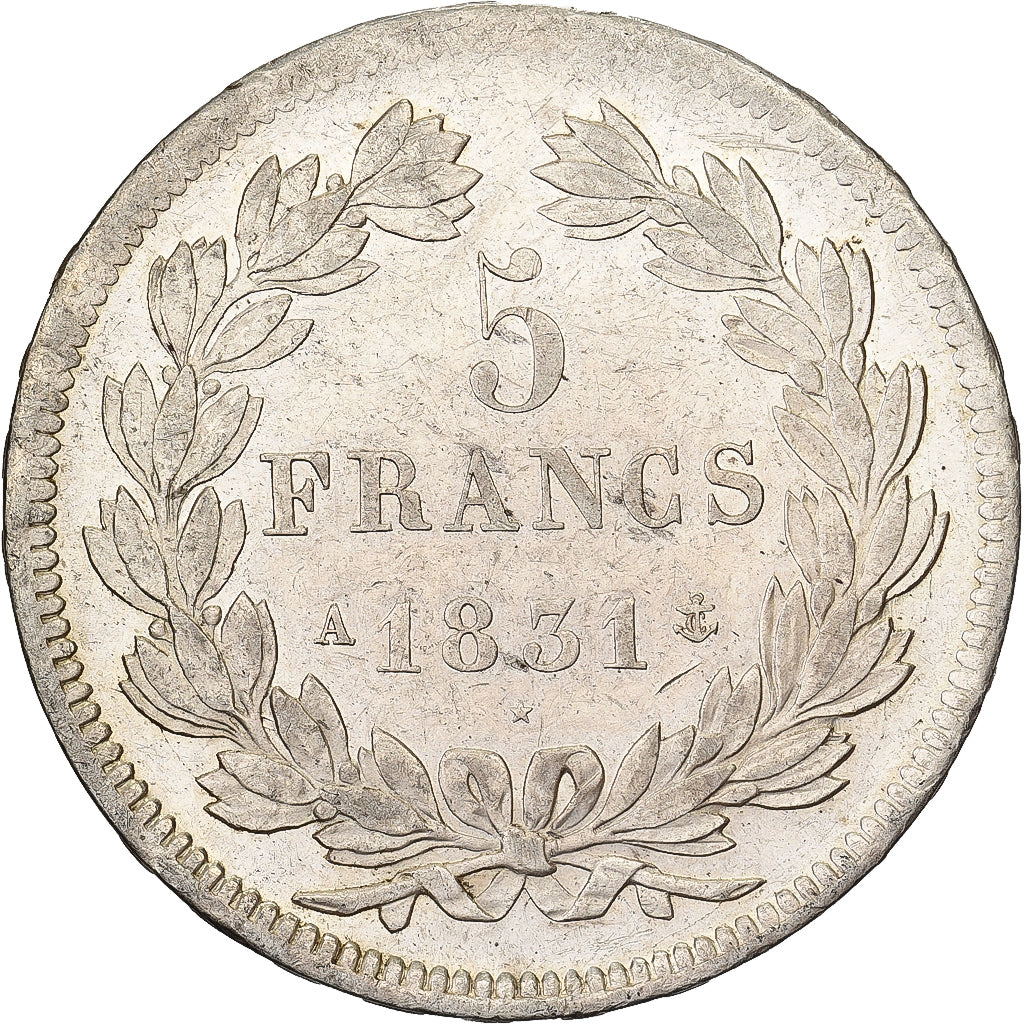 France, Louis-Philippe Ier, 5 Francs, 1831, Paris, Argent, TTB+, Gadoury:677a