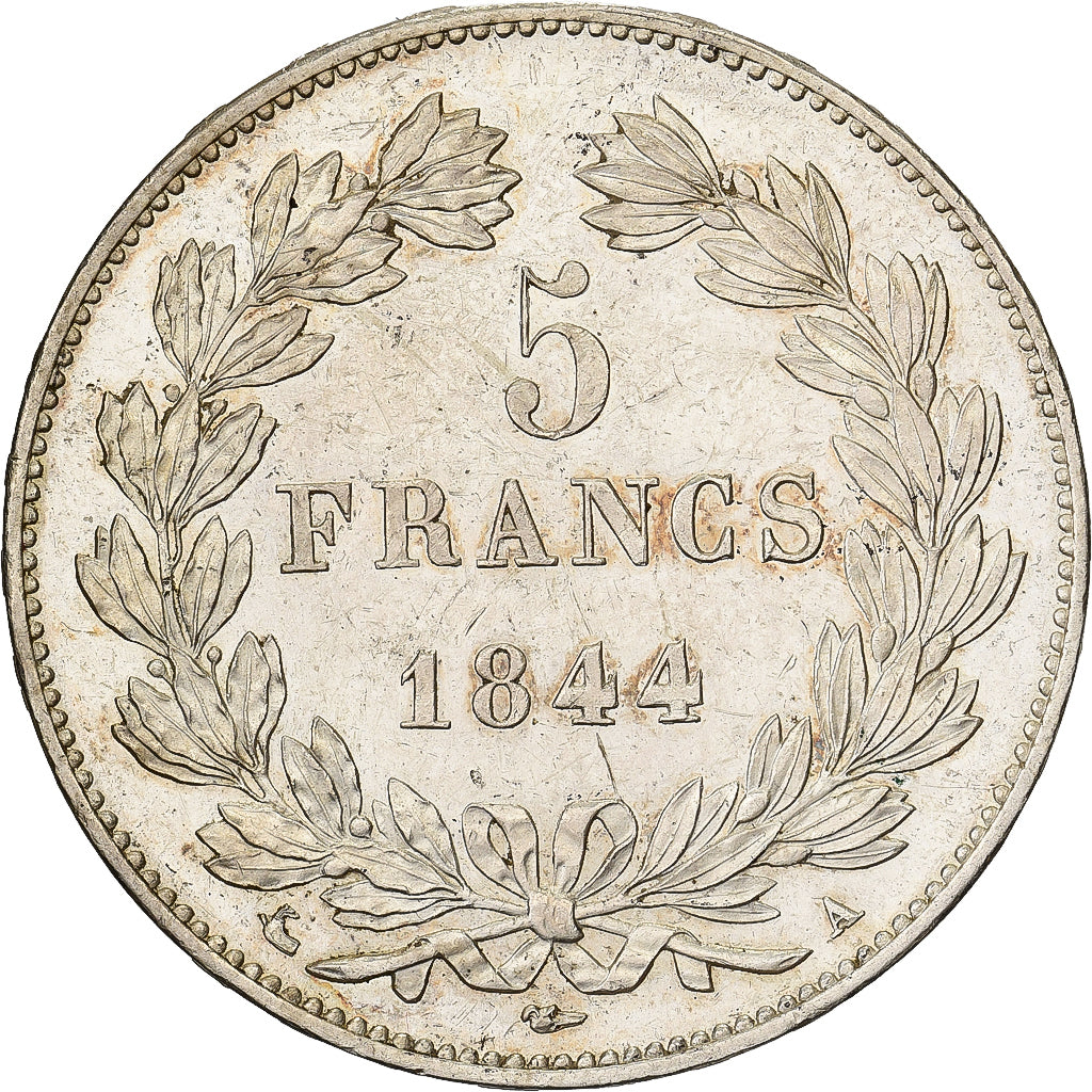 Frankreich, Louis Philippe I, 5 Francs, 1844, Paris, Silber, VZ+, Gadoury:678a