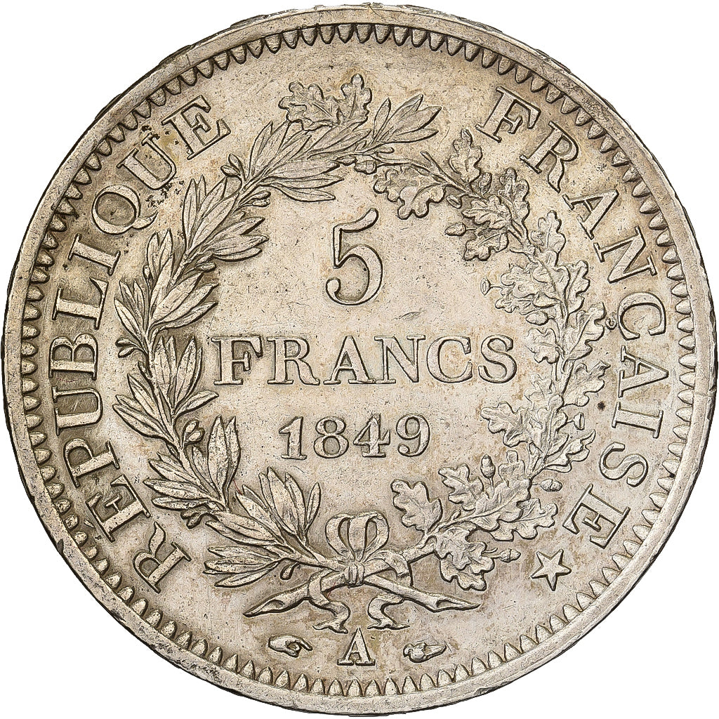 France, 5 Francs, Hercule, 1849, Paris, Argent, SUP+, Gadoury:683