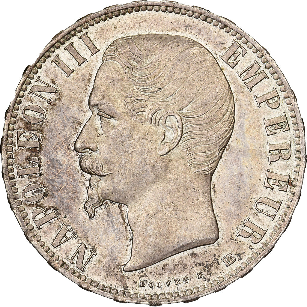 Frankreich, Napoleon III, 5 Francs, 1856, Strasbourg, Silber, VZ, Gadoury:734