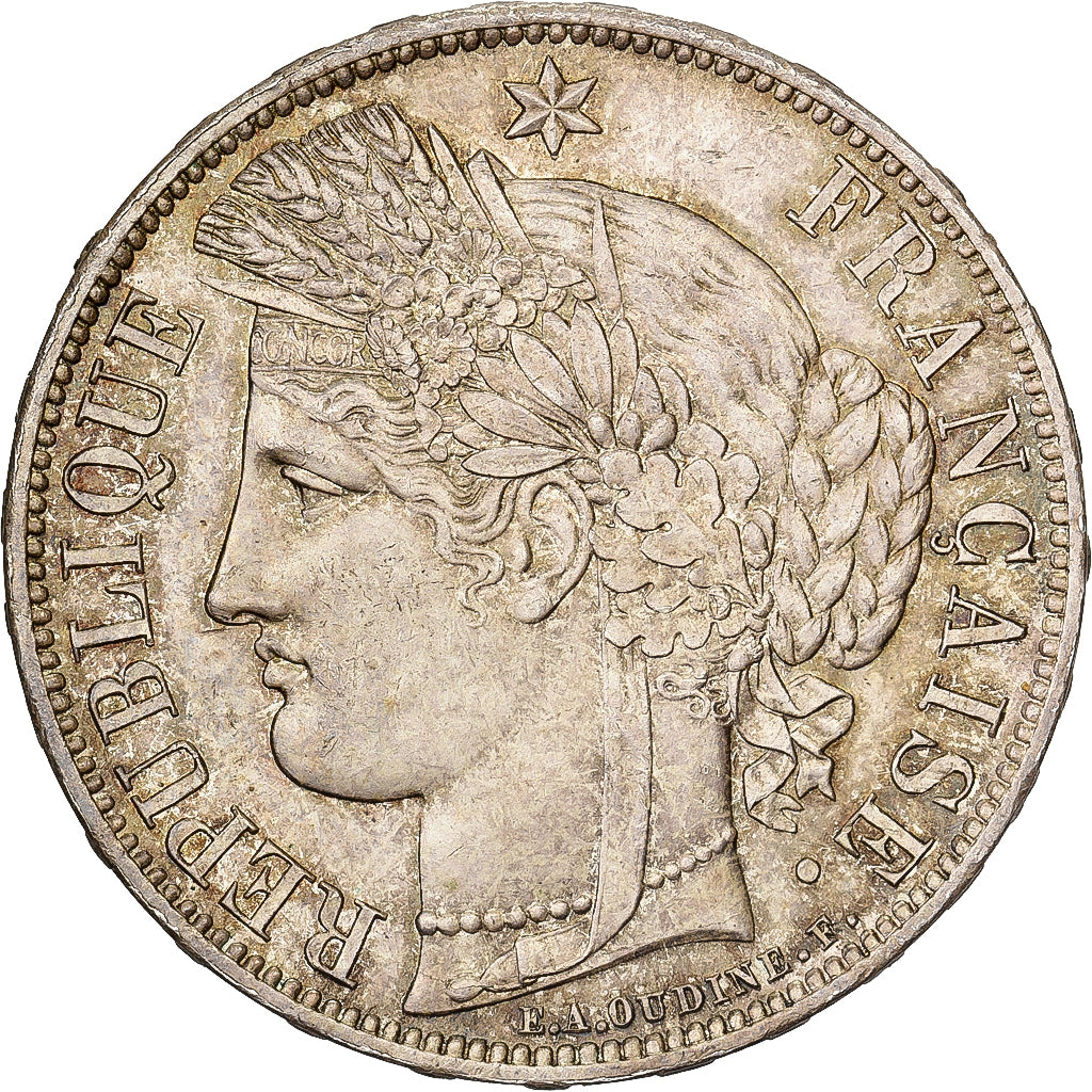 Frankreich, 5 Francs, Cérès, 1870, Paris, Silber, VZ+, Gadoury:742
