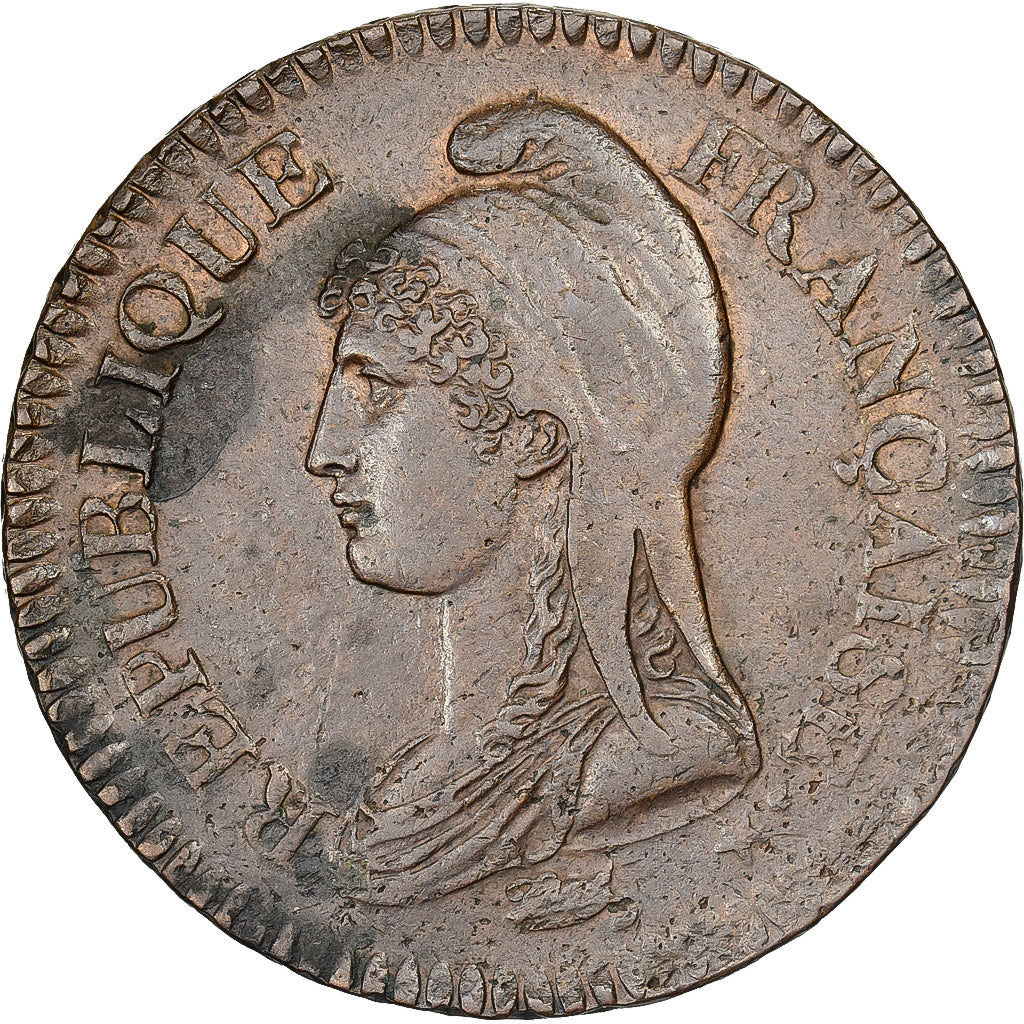 Frankrijk, 1 Décime, Dupré, AN 5, Paris, Koper, ZF, Gadoury:187