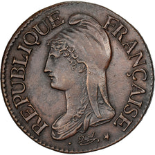 Francia, 1 Décime, Dupré, AN 4, Lyon, Petit module, Cobre, MBC+, Gadoury:184
