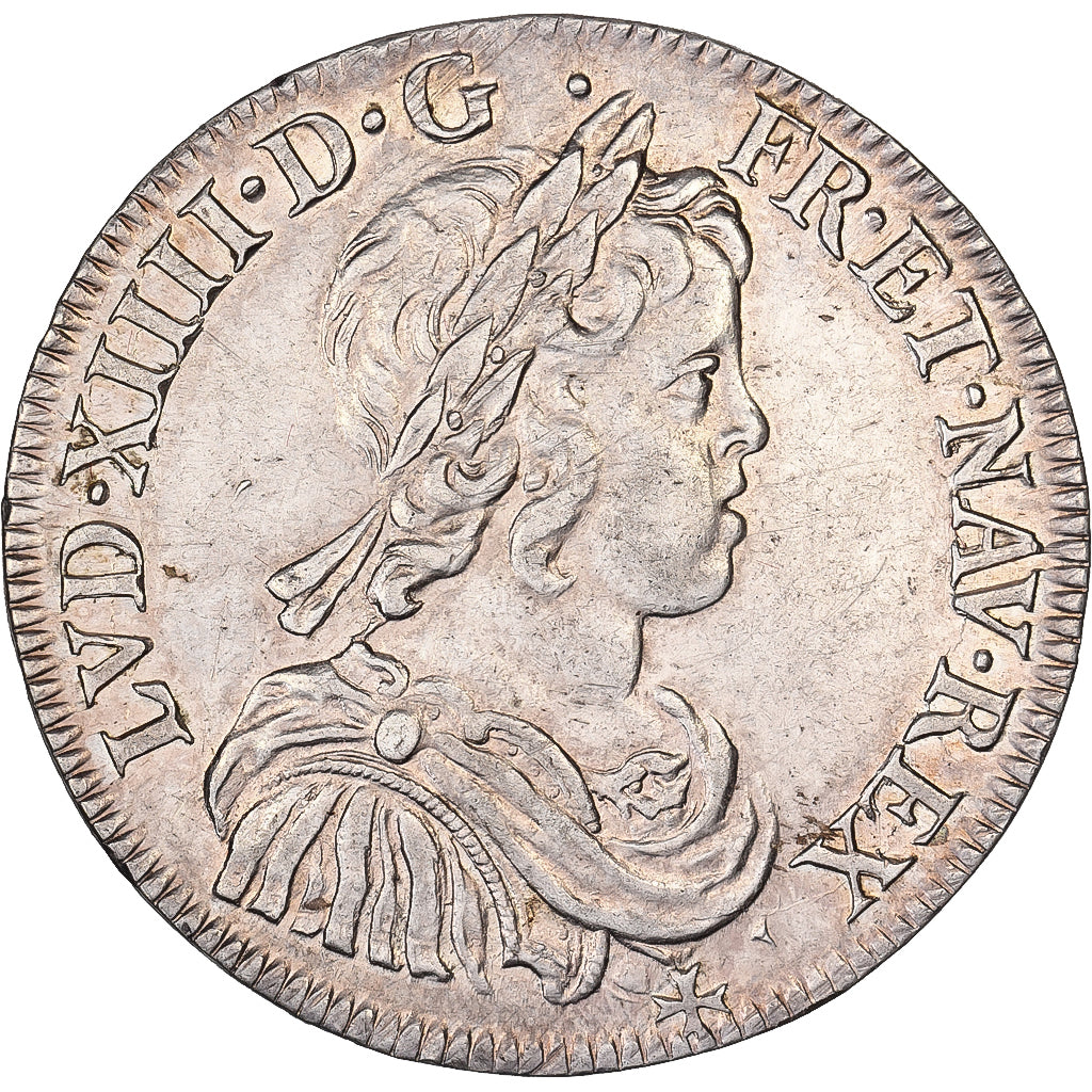 Frankreich, Louis XIV, 1/2 Écu à la mèche courte, 1644, Paris, Silber, VZ