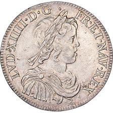 Frankreich, Louis XIV, 1/2 Écu à la mèche courte, 1644, Paris, Silber, VZ