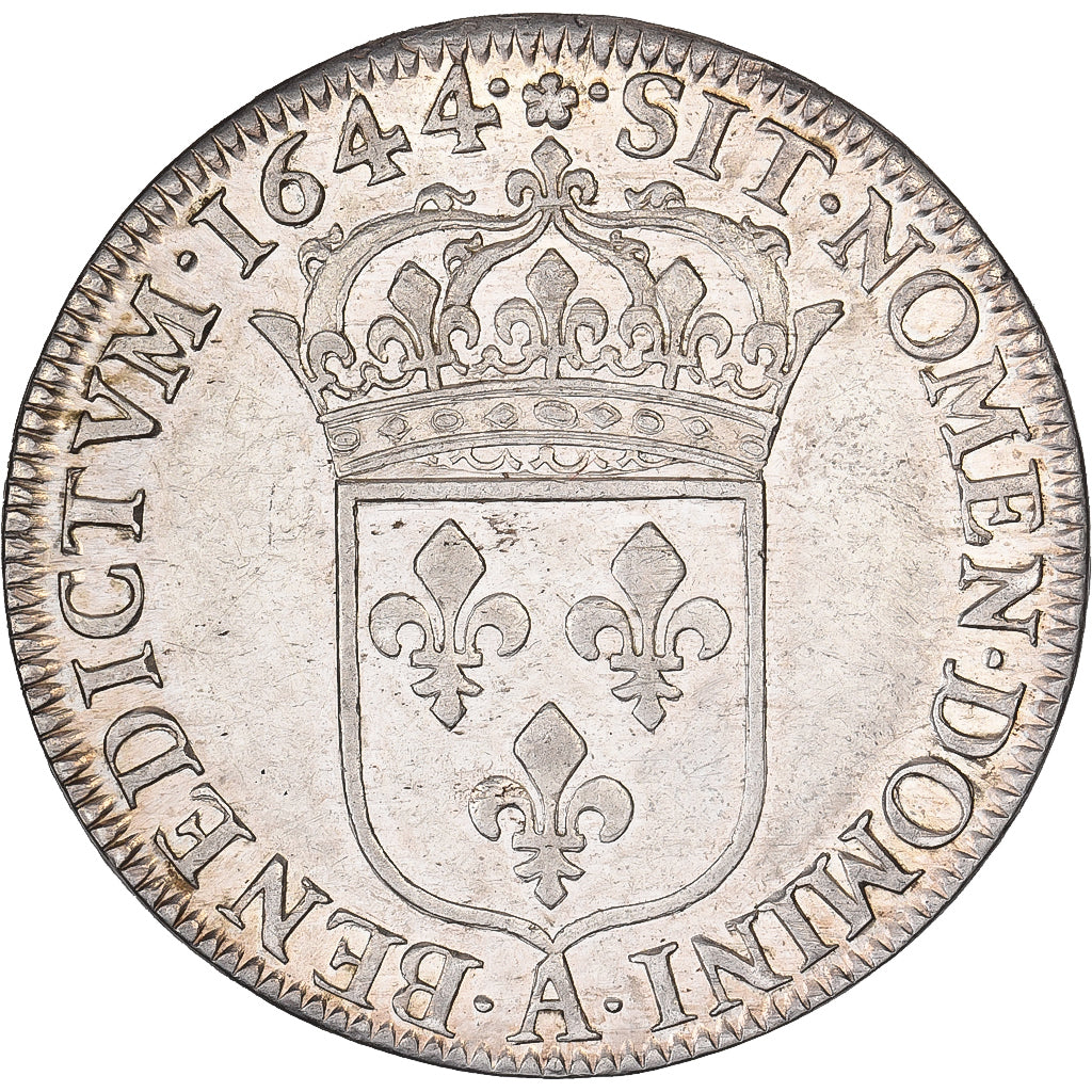 Frankreich, Louis XIV, 1/2 Écu à la mèche courte, 1644, Paris, Silber, VZ