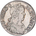 France, Louis XIV, 1/2 Écu à la mèche longue, 1650, La Rochelle, Argent