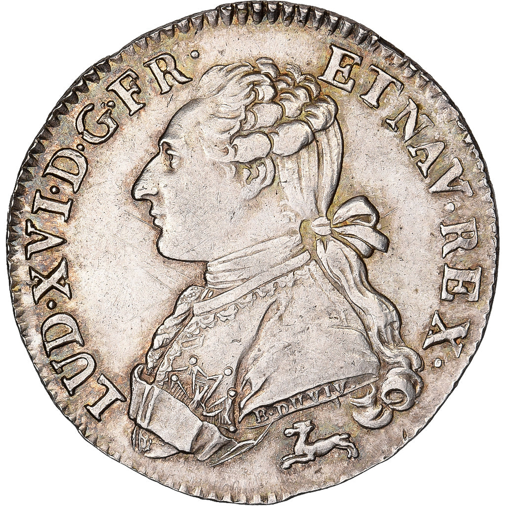 Francja, Louis XVI, 1/5 Écu aux branches d'olivier, 1786, Orléans, Srebro