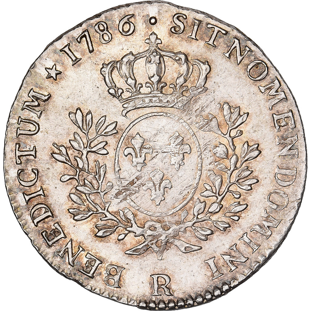 Francja, Louis XVI, 1/5 Écu aux branches d'olivier, 1786, Orléans, Srebro