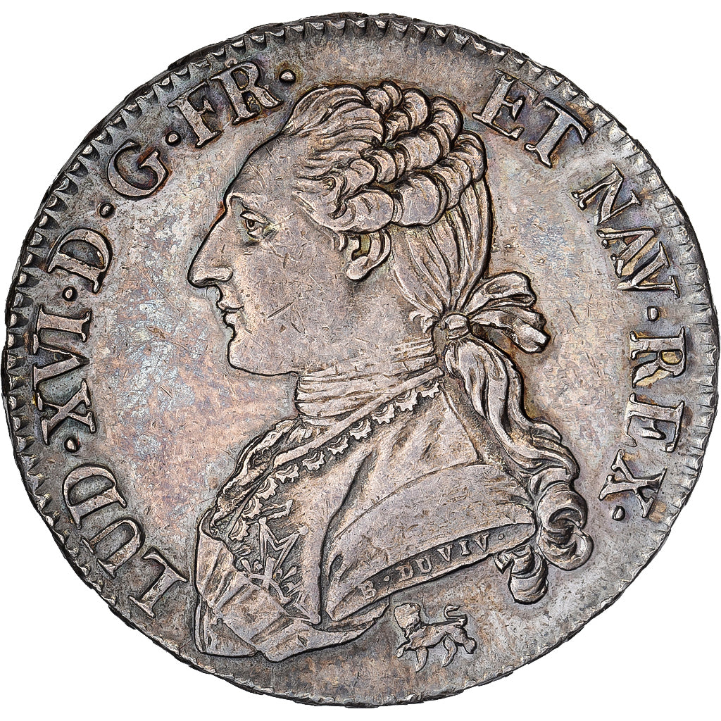 France, Louis XVI, 1/2 Ecu aux branches d'olivier, 1792, Paris, Silver