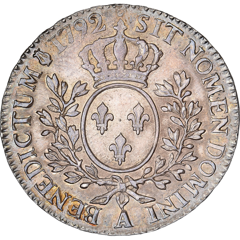 France, Louis XVI, 1/2 Ecu aux branches d'olivier, 1792, Paris, Silver