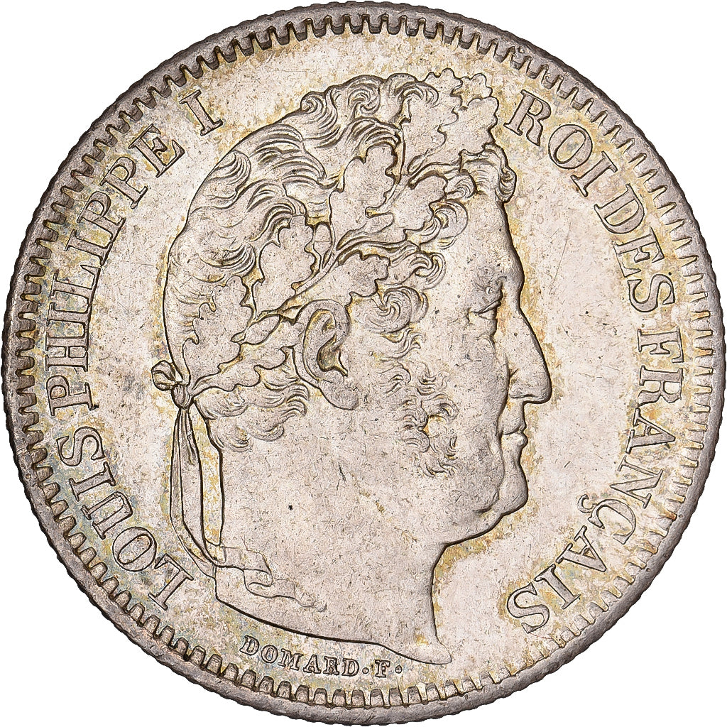 França, Louis Philippe I, 2 Francs, 1847, Paris, Prata, MS(60-62), Gadoury:520