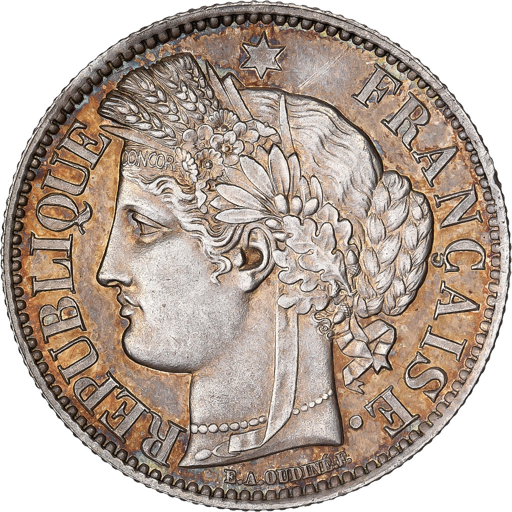 France, 2 Francs, Cérès, 1851, Paris, Argent, SPL, Gadoury:522