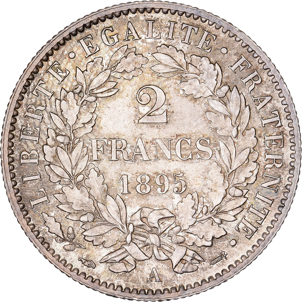 Francia, 2 Francs, Cérès, 1895, Paris, Plata, EBC+, Gadoury:530a