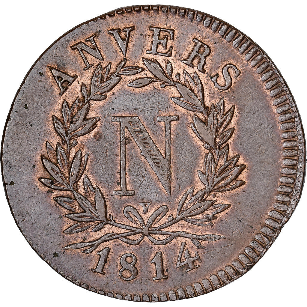 France, Napoleon I, 5 Cents, Obsidionale, 1814, Antwerp, Siege Coinage, Copper