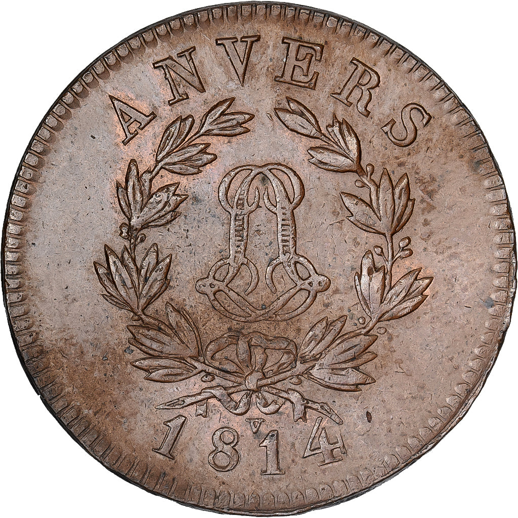 Frankreich, Louis XVIII, 5 Cents, Obsidionale, 1814, Antwerpen, Siege Coinage