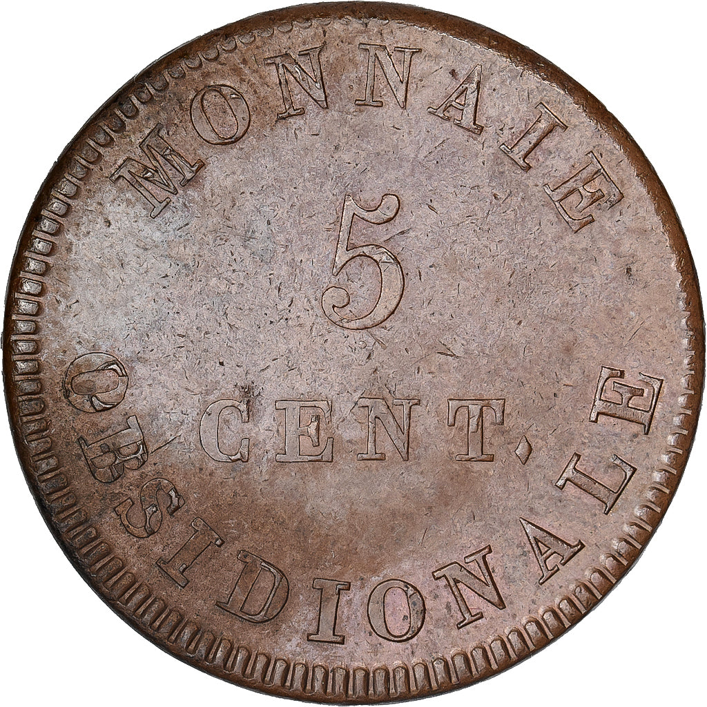 Frankreich, Louis XVIII, 5 Cents, Obsidionale, 1814, Antwerpen, Siege Coinage