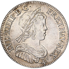 Francia, Louis XIV, 1/4 Écu à la mèche courte, 1643, Paris, Argento, SPL-