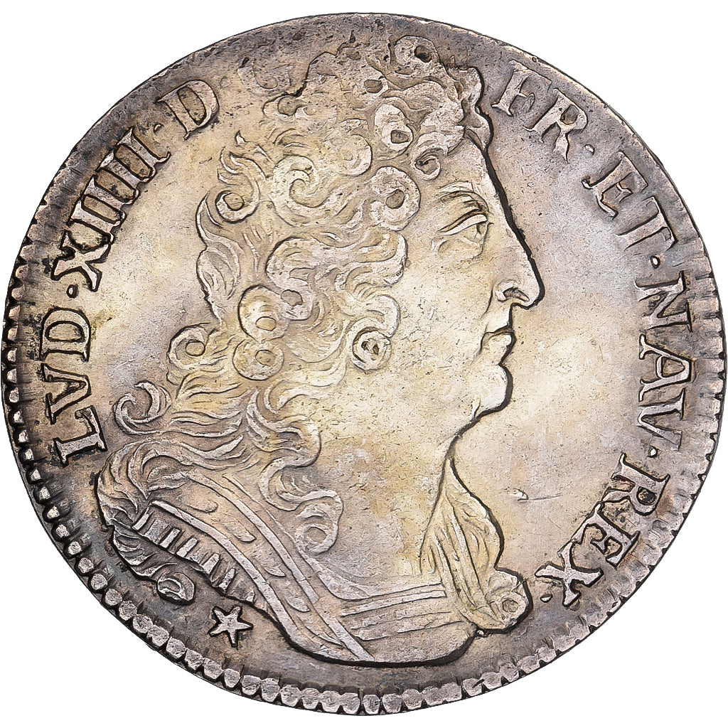 Francia, Louis XIV, 22 Sols d'Alsace, 1710, Strasbourg, Plata, EBC, Gadoury:166