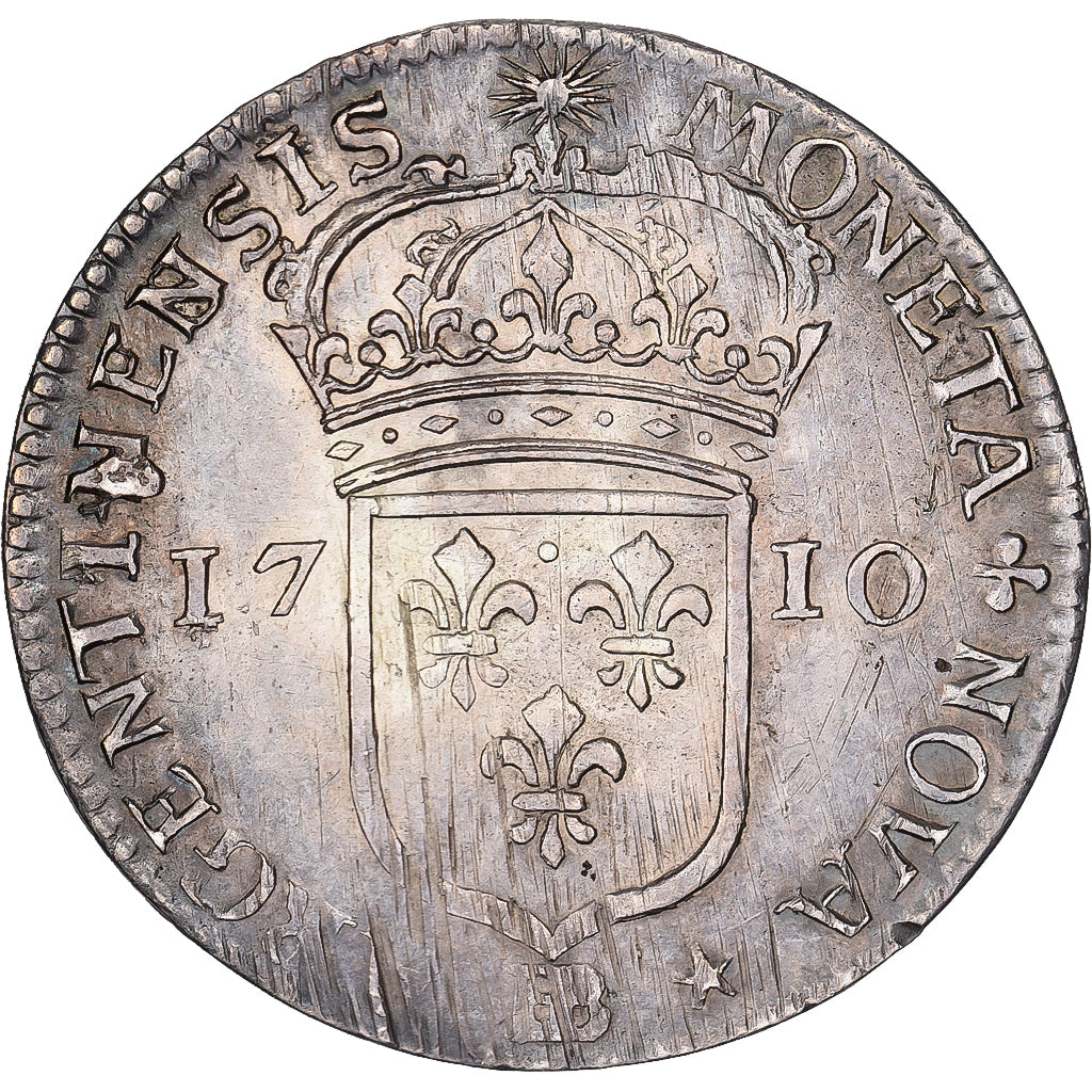 Francia, Louis XIV, 22 Sols d'Alsace, 1710, Strasbourg, Plata, EBC, Gadoury:166
