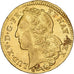 France, Louis XV, Double Louis d'or au bandeau, 1743, Bayonne, Gold, AU(50-53)