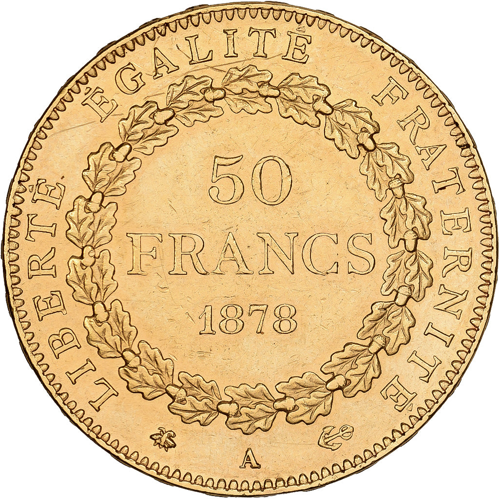 Frankreich, 50 Francs, Génie, 1878, Paris, Gold, VZ