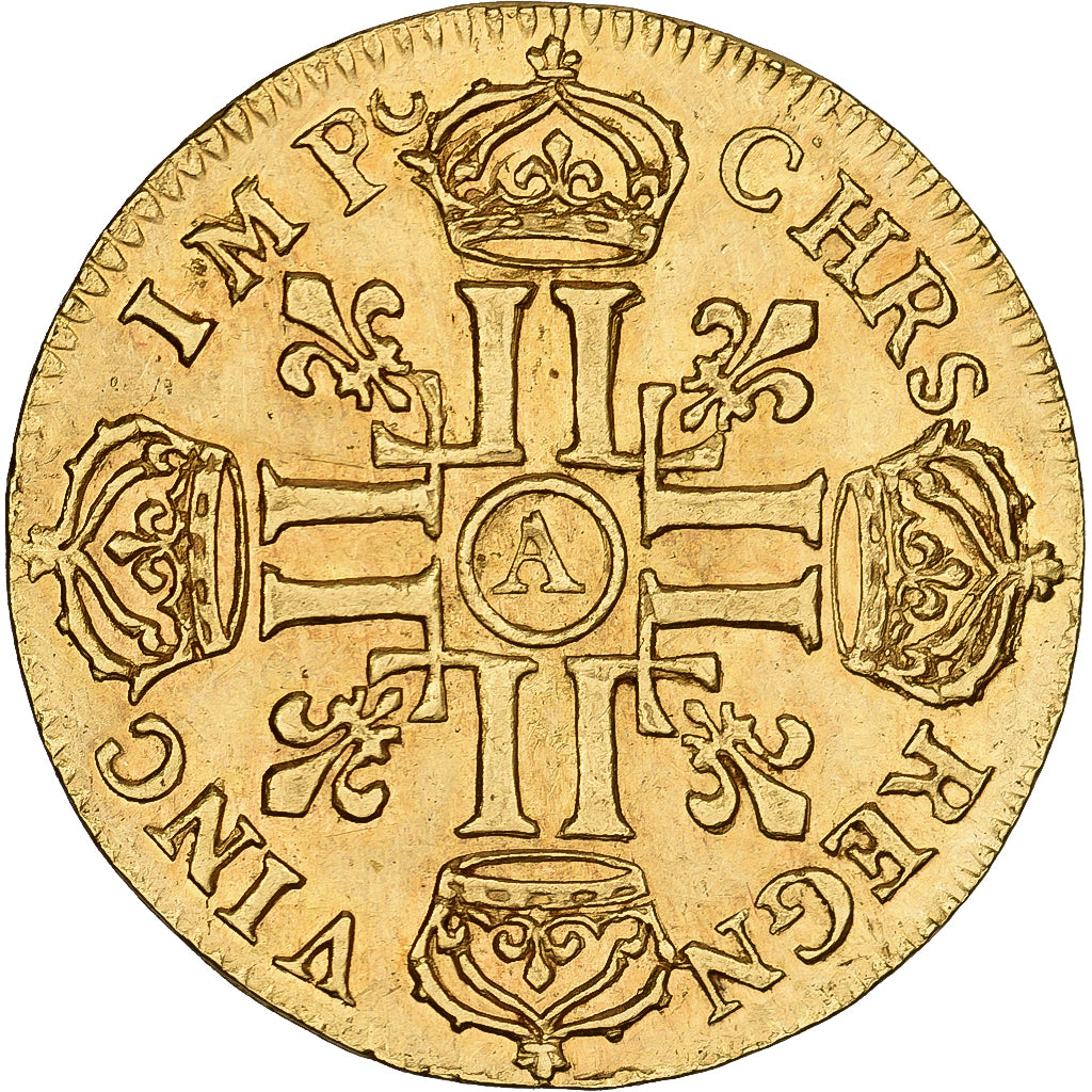 France, Louis XIV, Louis d'or à la tête nue, 1680, Paris, Gold, AU(50-53)