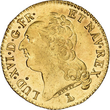 France, Louis XVI, Louis d'or à la tête nue, 1786, Nantes, Gold, MS(60-62)