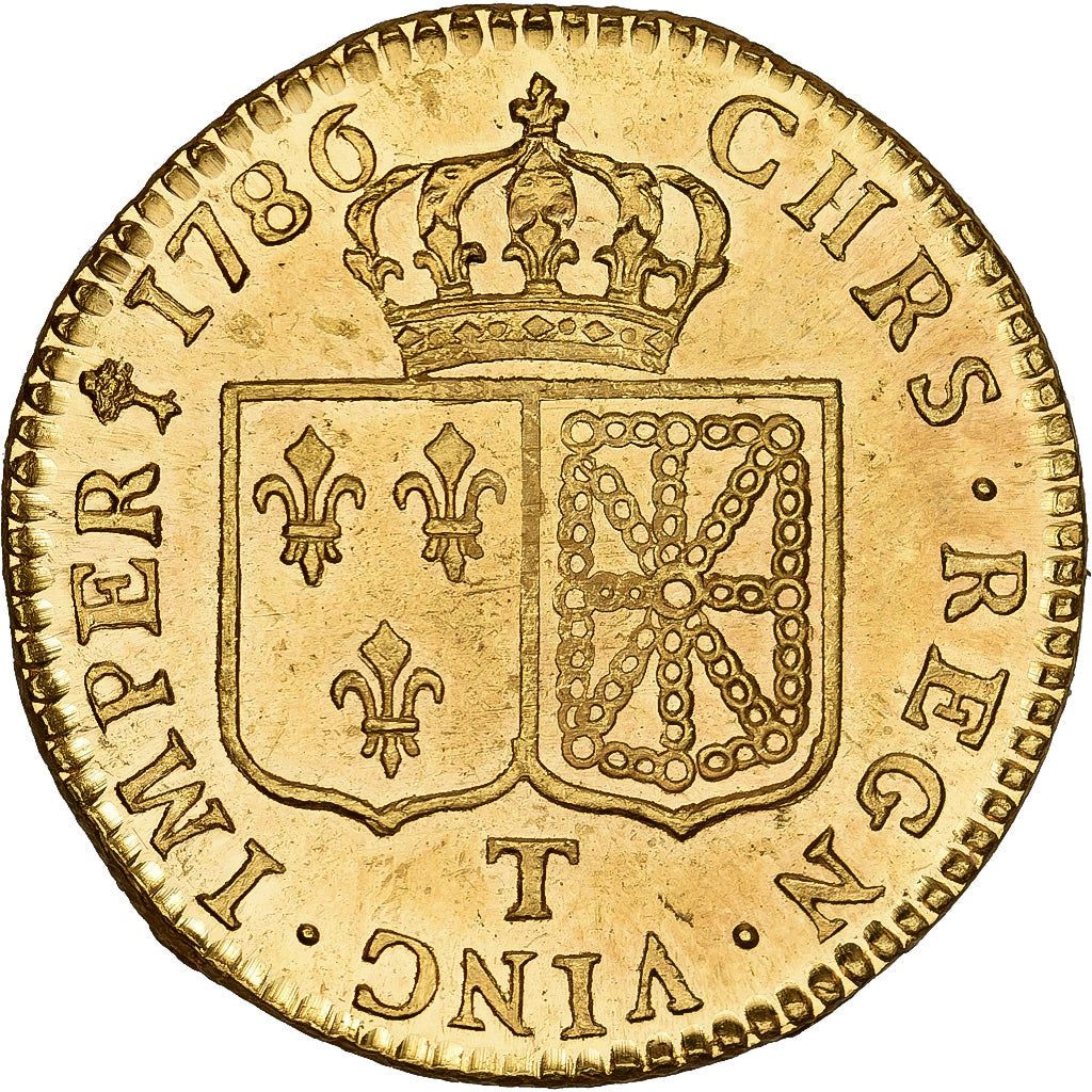 France, Louis XVI, Louis d'or à la tête nue, 1786, Nantes, Gold, MS(60-62)
