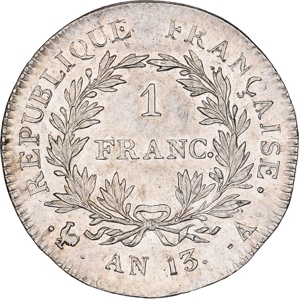 Frankrijk, Napoleon I, 1 Franc, AN 13, Paris, Zilver, PR, Gadoury:443