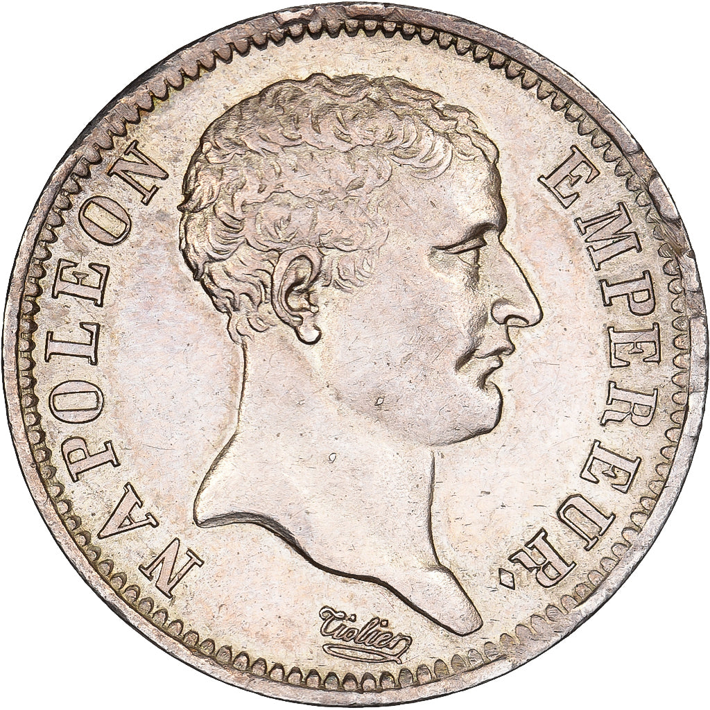 France, Napoleon I, 1 Franc, African head, 1807, Paris, Silver, AU(50-53)