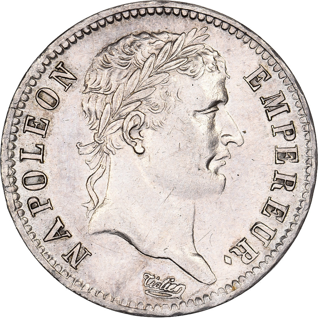 França, Napoleon I, 1 Franc, 1808, Paris, Prata, AU(55-58), Gadoury:446