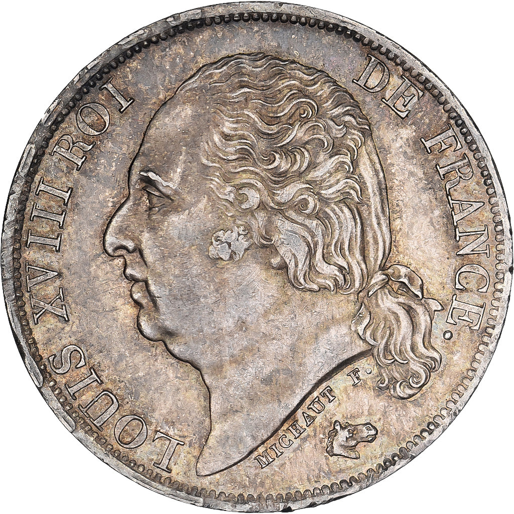 France, Louis XVIII, 1 Franc, 1816, Paris, Silver, AU(55-58), Gadoury:449