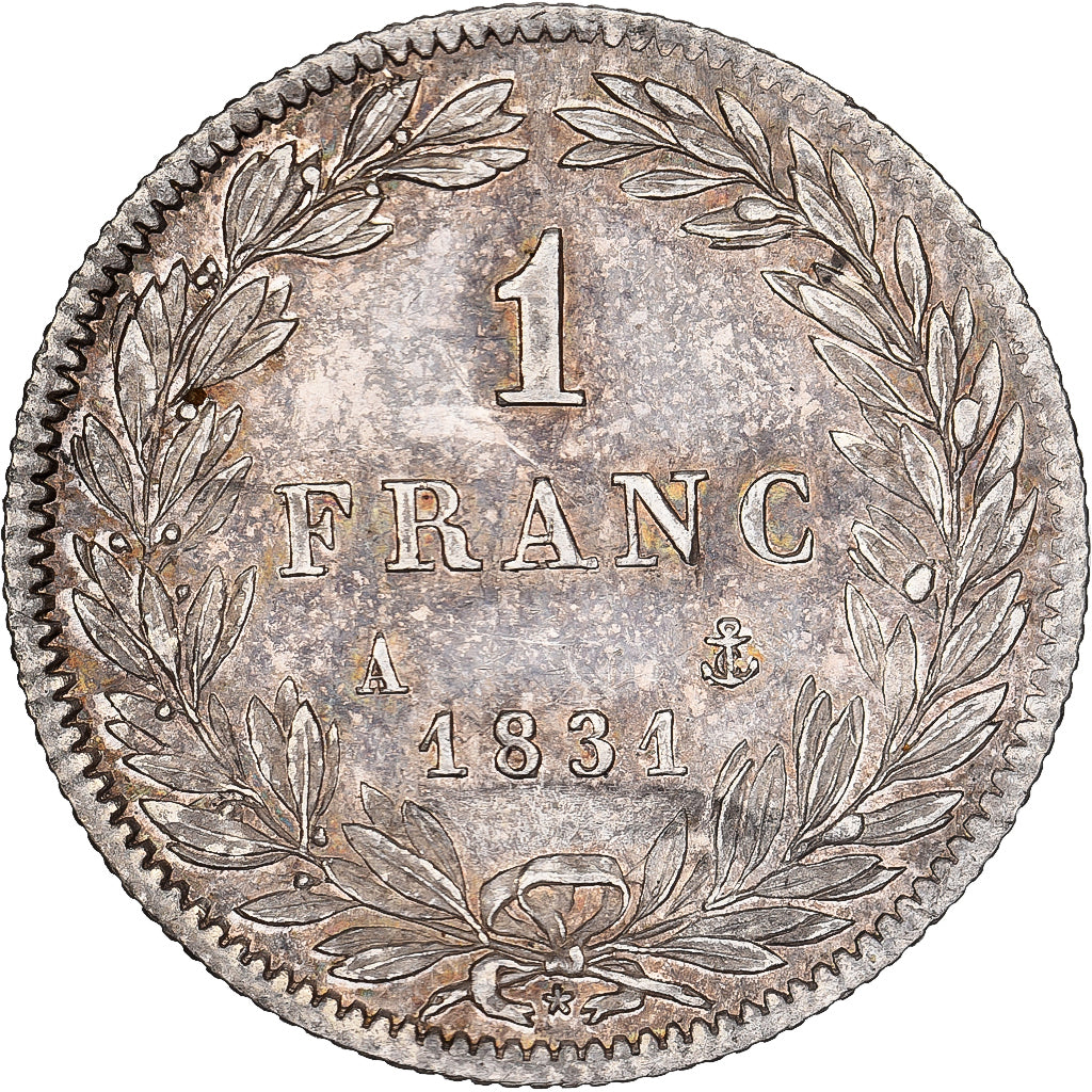 Frankrijk, Louis Philippe I, 1 Franc, 1831, Paris, Zilver, ZF+, Gadoury:452