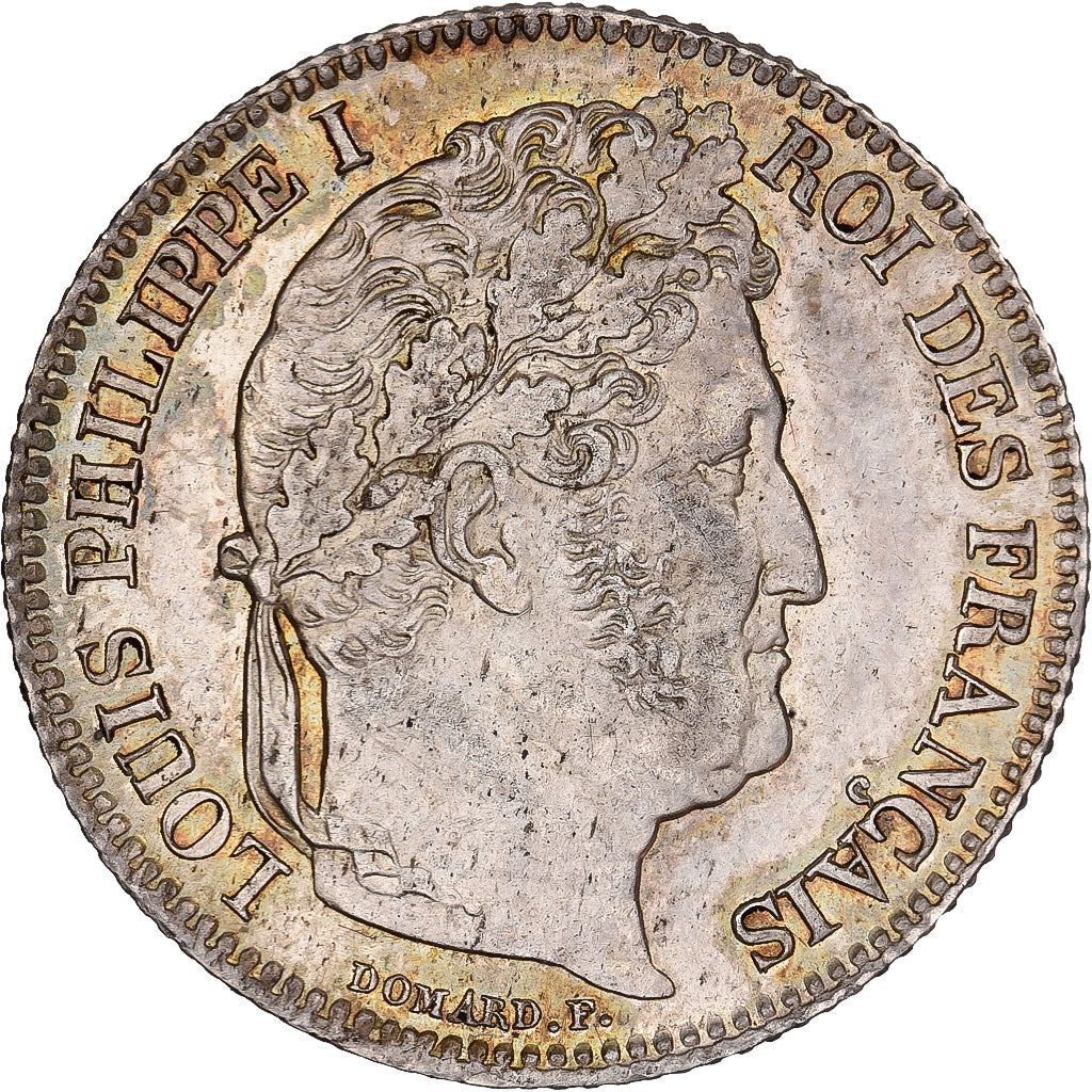 France, Louis Philippe I, 1 Franc, 1845, Lille, Silver, AU(55-58), Gadoury:453