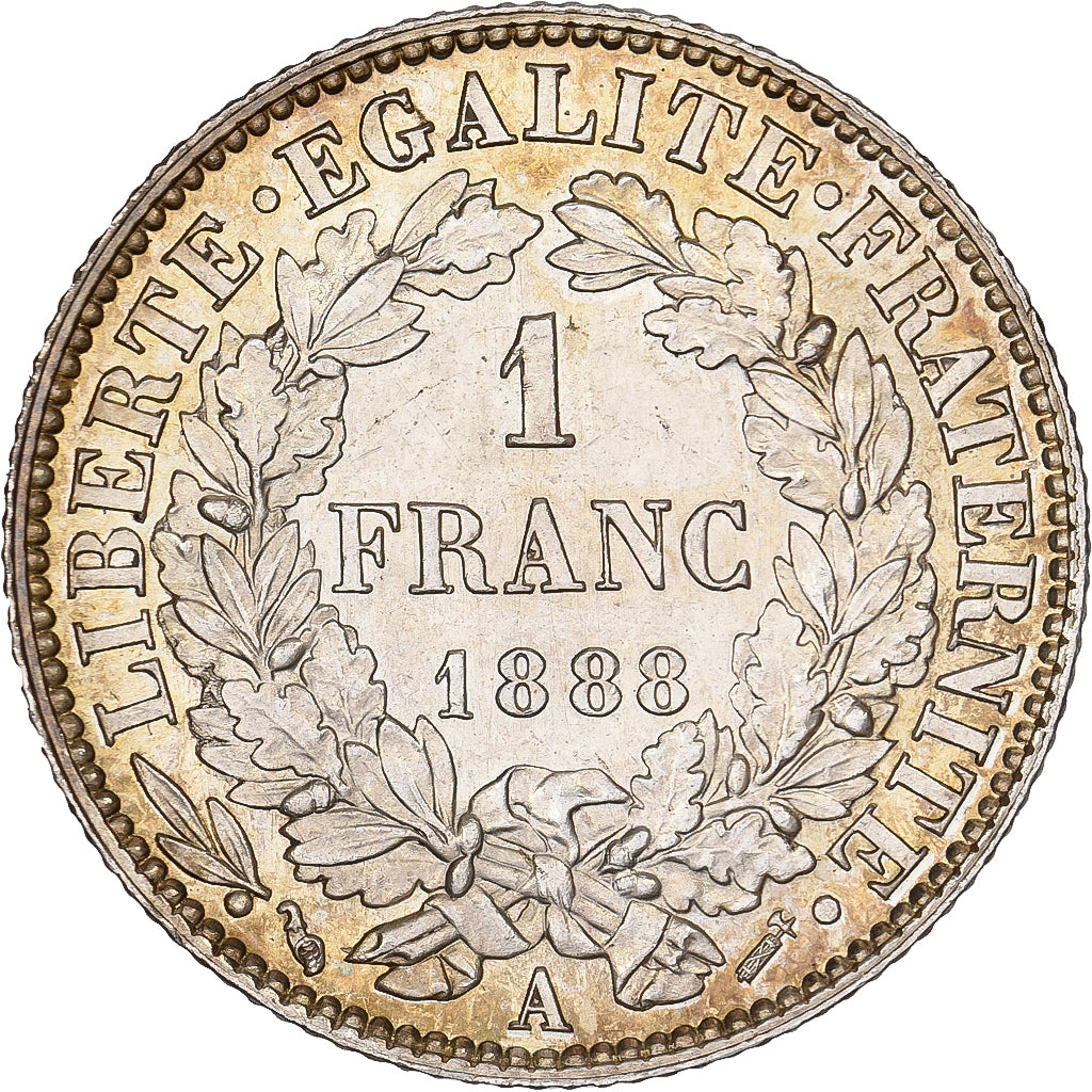 Francia, 1 Franc, Cérès, 1888, Paris, Argento, SPL, Gadoury:465a