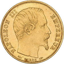 Frankreich, Napoleon III, 5 Francs, 1854, Paris, tranche lisse, Gold, VZ+