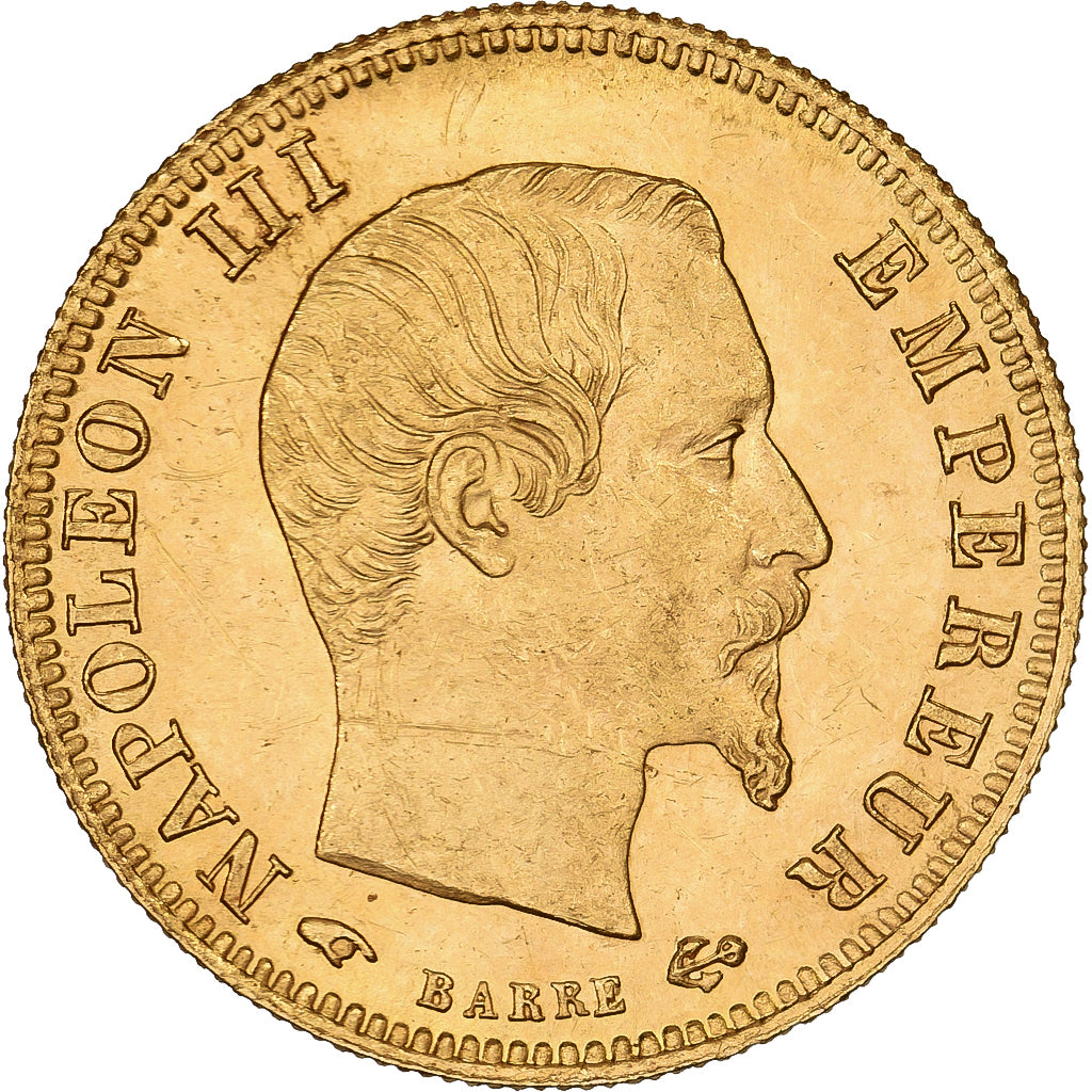 Frankreich, Napoleon III, 5 Francs, 1859, Paris, Gold, VZ+, Gadoury:1001