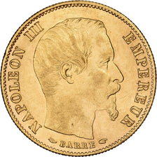 Frankreich, Napoleon III, 10 Francs, 1854, Paris, tranche cannelée, Gold, VZ