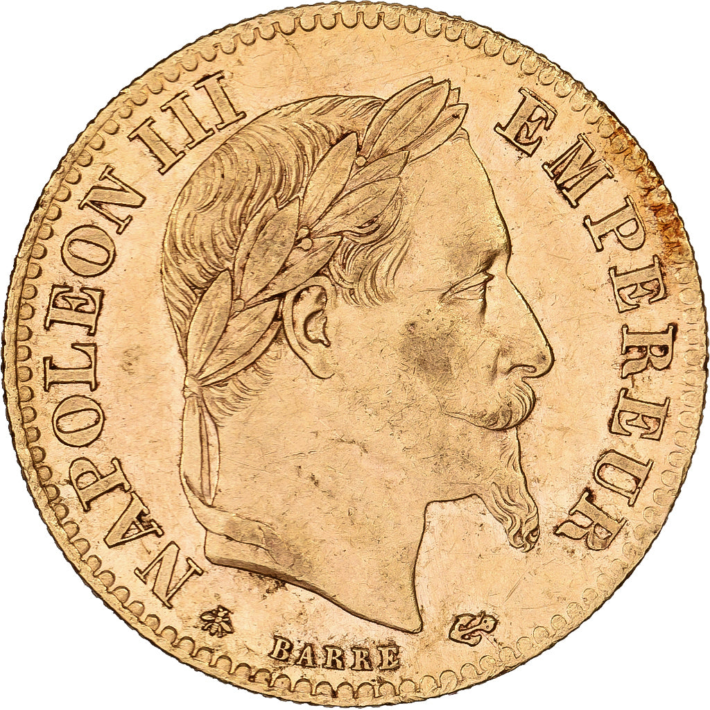 France, Napoleon III, 10 Francs, 1862, Paris, Gold, AU(50-53), Gadoury:1014a