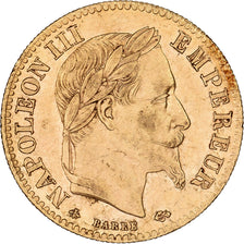 France, Napoleon III, 10 Francs, 1862, Paris, Gold, AU(50-53), Gadoury:1014a