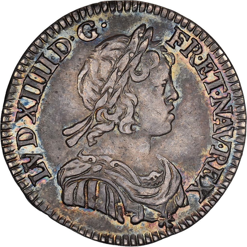 France, Louis XIV, 1/12 Ecu à la mèche courte, 1644, Paris, Argent, TTB+
