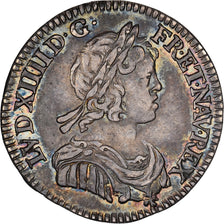 Francia, Louis XIV, 1/12 Ecu à la mèche courte, 1644, Paris, Argento, BB+