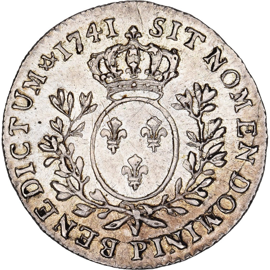 França, Louis XV, 1/10 Écu au bandeau, 1741, Dijon, Prata, AU(55-58)