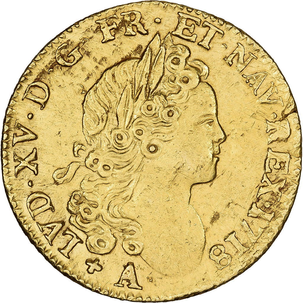 Francia, Louis XV, Louis d'or à la croix de chevalier, 1718, Paris, Oro, SPL-